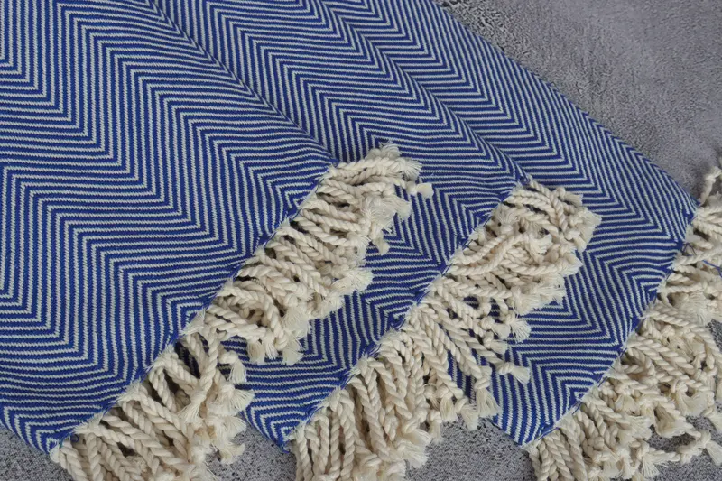 Sand-resistant towel, Monogrammed Beach Towel, Bridal Shower Gifts, Best Wedding Gift, 70x40 Cotton Herringbone Towel, Beach Towel Gift, Guest Towel - 5