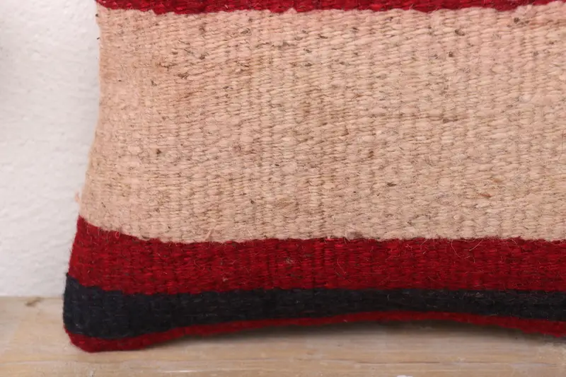 Vintage Kilim Pillow, Pillow for Couch, Muted Cushion, Pillow Sham, Pillow for Sofa, 12x12 Red Pillow Sham, Natural Cushion - 3