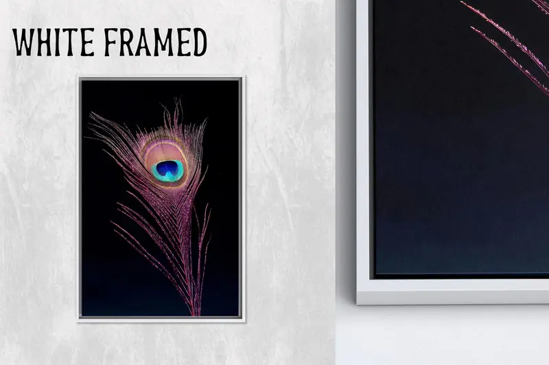 Tüylü Tavuskuşu Mor: Trendy Baskılı Kanvas Tablo