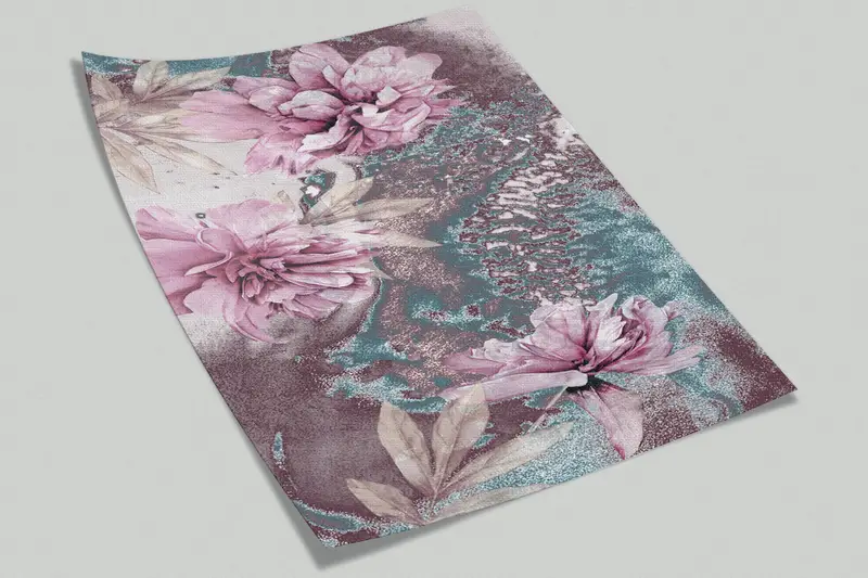 Flower Wall Painting,3d Wall Paper,Paper Wall Art ,Pink Wall Painting,Bright Wall Paper,Pink Peony Wall Print,Botanical Wall Mural, - 6