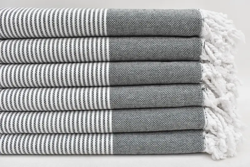 Summer Gift, Bridesmaid Gifts, 40x18 Cotton Striped Towel, Gift For Him, Personalized Gifts, Bathroom Towel, Holiday Towel, Personalized Gift - 1