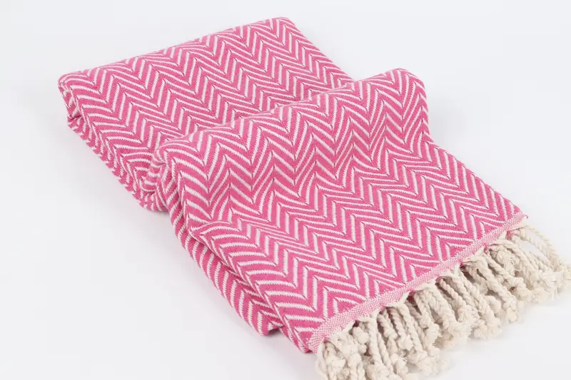 Personalized Beach Towel, Bridesmaid Favors, Handmade Turkish Towel, 70x40 Cotton Zig zag Towel, Hammam towel, Monogram Turkish Towel, Travel Towel - 6