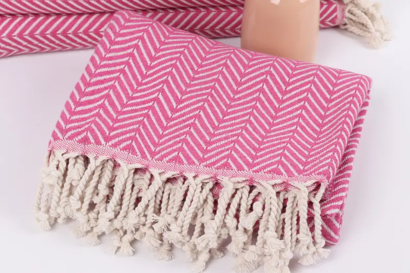 Personalized Beach Towel, Bridesmaid Favors, Handmade Turkish Towel, 70x40 Cotton Zig zag Towel, Hammam towel, Monogram Turkish Towel, Travel Towel - 5