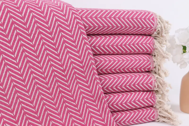 Personalized Beach Towel, Bridesmaid Favors, Handmade Turkish Towel, 70x40 Cotton Zig zag Towel, Hammam towel, Monogram Turkish Towel, Travel Towel - 1