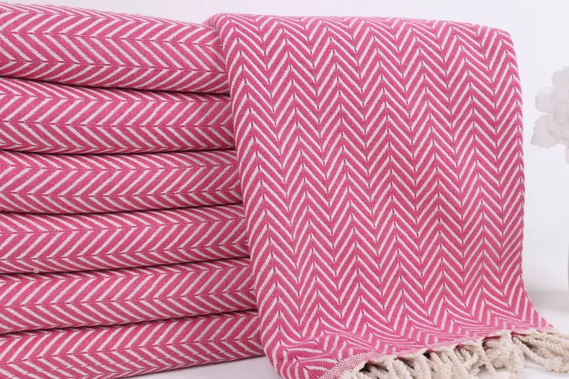 Personalized Beach Towel, Bridesmaid Favors, Handmade Turkish Towel, 70x40 Cotton Zig zag Towel, Hammam towel, Monogram Turkish Towel, Travel Towel - 2