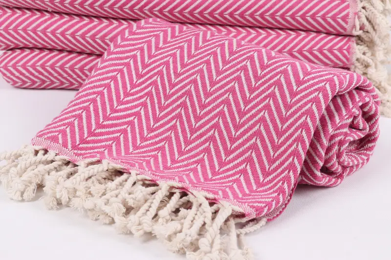 Personalized Beach Towel, Bridesmaid Favors, Handmade Turkish Towel, 70x40 Cotton Zig zag Towel, Hammam towel, Monogram Turkish Towel, Travel Towel - 4