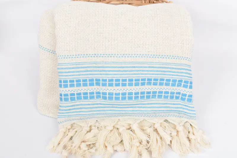 96x94 Linen Striped Towel, Gift For Bride, Housewarming Gift, Organic Throw, Personalized Blanket, Decorative Blanket, Thanksgiving Tablecloth - 5
