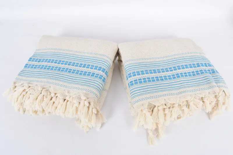 96x94 Linen Striped Towel, Gift For Bride, Housewarming Gift, Organic Throw, Personalized Blanket, Decorative Blanket, Thanksgiving Tablecloth - 6