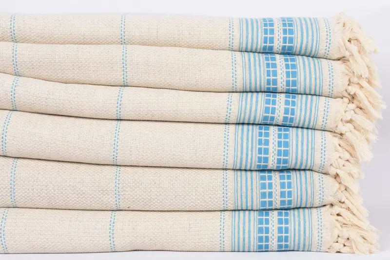 96x94 Linen Striped Towel, Gift For Bride, Housewarming Gift, Organic Throw, Personalized Blanket, Decorative Blanket, Thanksgiving Tablecloth - 3