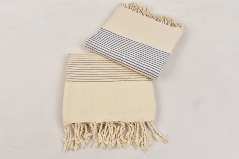 Travel Towel, Personalized Gift, Turkish hand towel, Turkish beach towel, Bachelorette Party Favor, 68x40 Linen Striped Towel, Kids Beach Towel - 7