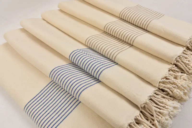 Travel Towel, Personalized Gift, Turkish hand towel, Turkish beach towel, Bachelorette Party Favor, 68x40 Linen Striped Towel, Kids Beach Towel - 6
