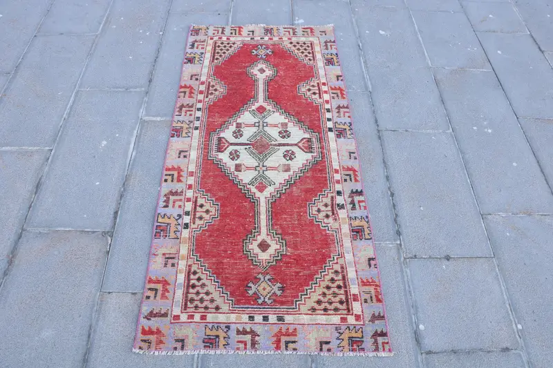 Roter Südwestteppich, 2,3 x 4,9 Fuß, elegante Heimdekoration