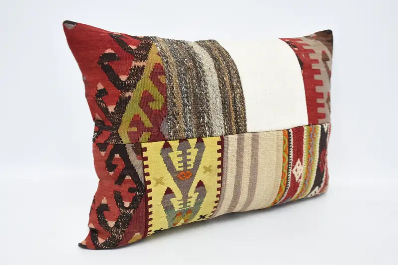 20x28 White Pillow Case, Home Decor Pillow, Decorative Pillow Sham, Cushion Cover, Ikat Cushion Cover, Pillow for Couch, Turkish Kilim Pillow - 3