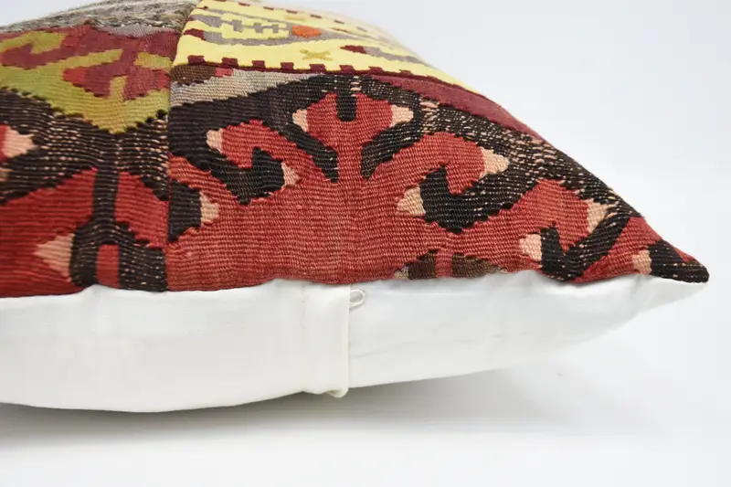20x28 White Pillow Case, Home Decor Pillow, Decorative Pillow Sham, Cushion Cover, Ikat Cushion Cover, Pillow for Couch, Turkish Kilim Pillow - 5