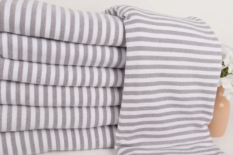 70x36 Linen Terry Striped Towel, Best Friend Gift, Peshtemal Towel USA, Unique Wedding Gift, Bachelorette Party Favors, Soft towel, Engagement Gift - 2