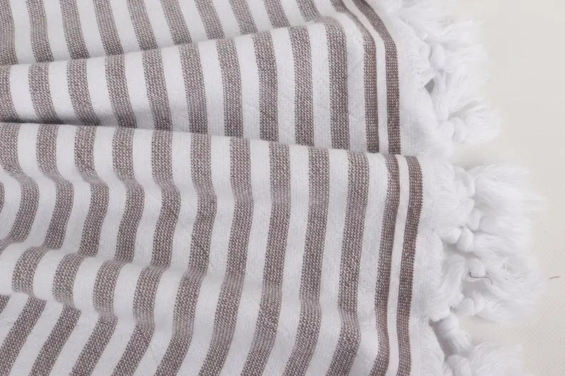 70x36 Linen Terry Striped Towel, Best Friend Gift, Peshtemal Towel USA, Unique Wedding Gift, Bachelorette Party Favors, Soft towel, Engagement Gift - 8