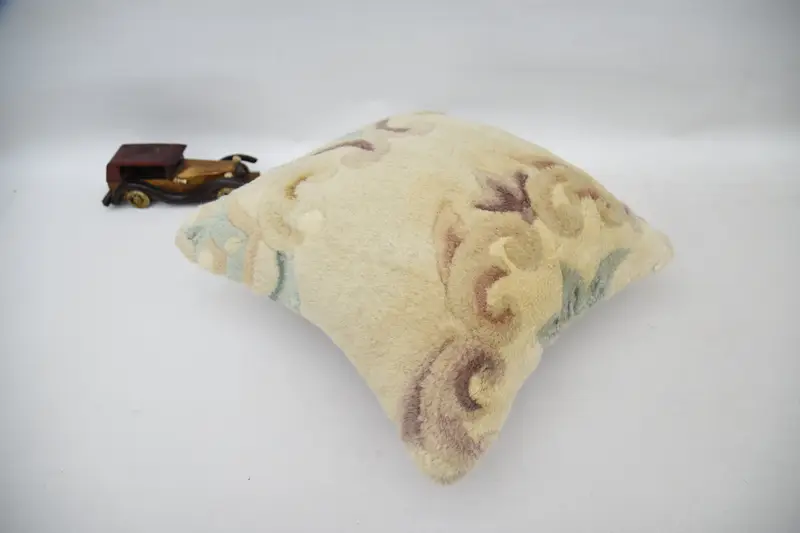 Pillow Sham, Home Decor Pillow, 16x16 Beige Pillow Case, Outdoor Throw Cushion Cover, Handmade Kilim Cushion, Turkish Pillow - 6