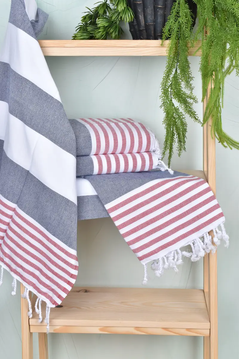 Gym Towel, Travel Towel, Turkish Bath Towel USA, Absorbent towel, Large Turkish Towel, Summer Gift, Wedding For Favor, 70x40 Cotton Striped Towel - 6