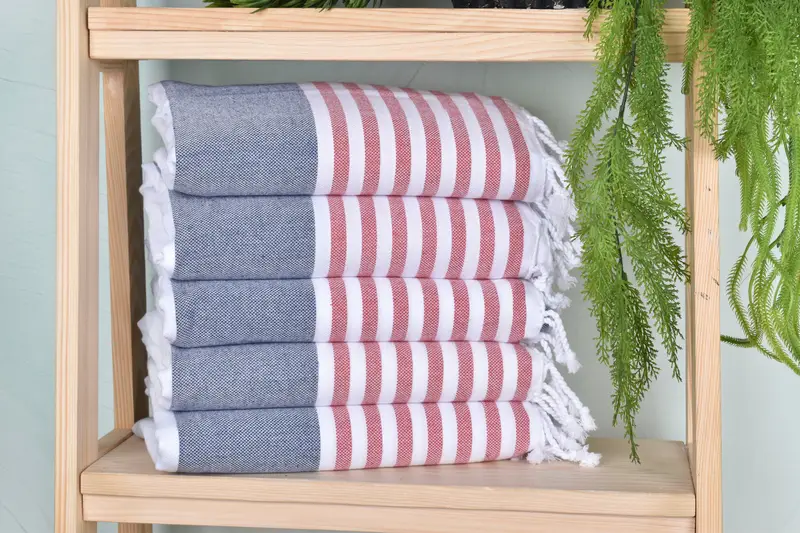 Gym Towel, Travel Towel, Turkish Bath Towel USA, Absorbent towel, Large Turkish Towel, Summer Gift, Wedding For Favor, 70x40 Cotton Striped Towel - 1