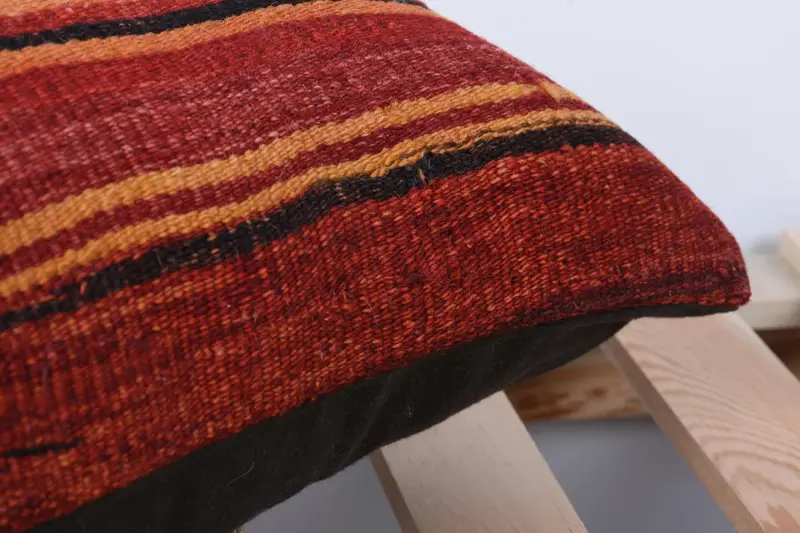12x24 Red Cushion Case, Vintage Kilim Throw Pillow, Vintage Throw Cushion, Ethnical Kilim Rug Pillow, Cushion Cover, Turkish Kilim Pillow - 7