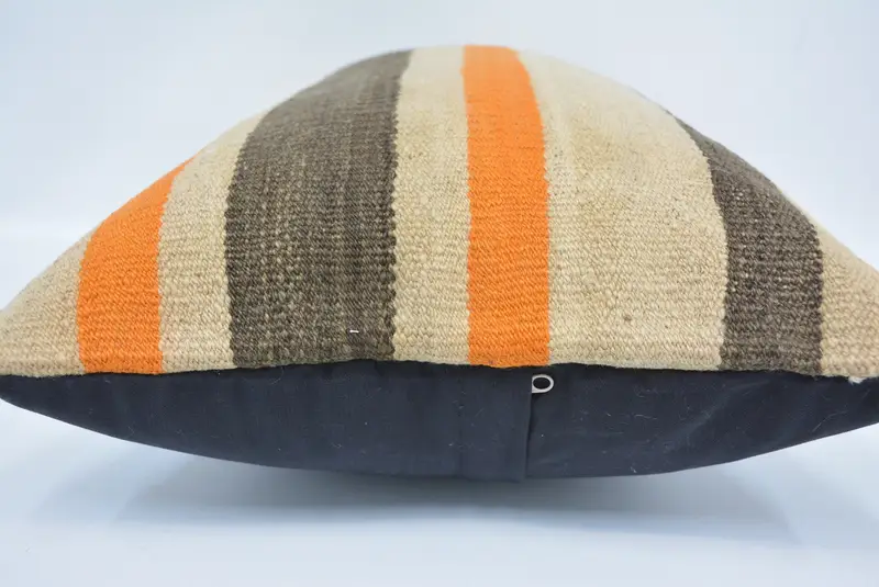 Kilim Pillow Cover, Boho Pillow Sham Cover, Pillow Sham, 16x24 Beige Cushion, Gift Pillow, Car Pillow Sham, Handwoven Pillow Case - 5