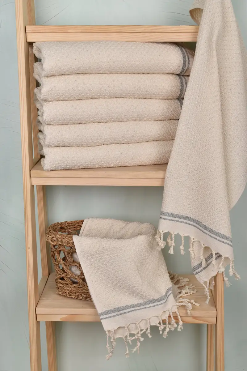 Customized Turkish Towel, Wedding Gift, Personalized Bridesmaid Gift, Custom Hand Towel, 38x18 Cotton Striped Towel, Handmade Gift, Wedding Favors - 3