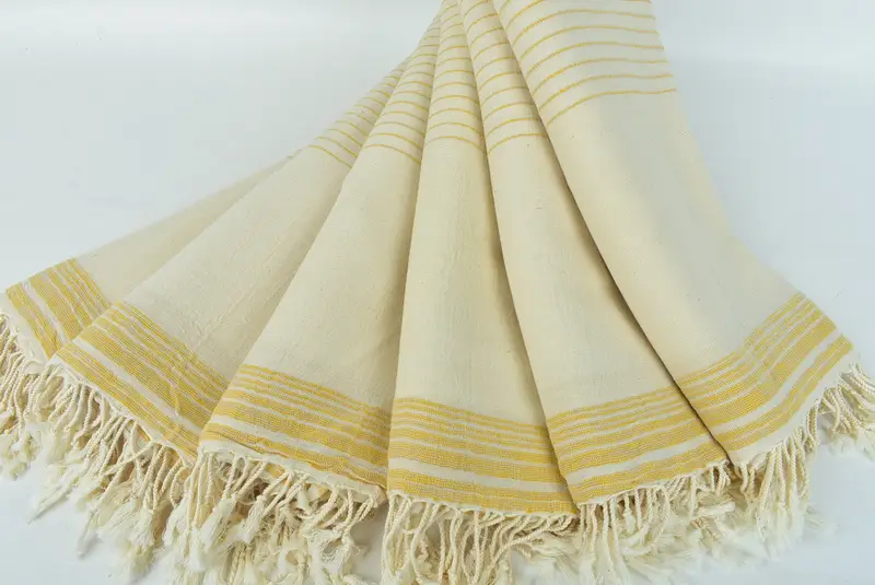 Handmade Gift, Home Gift, Bridesmaid Gift, Personalized Turkish Towel, Sand-resistant Turkish towel for travel, 68x36 Cotton Striped Towel - 4