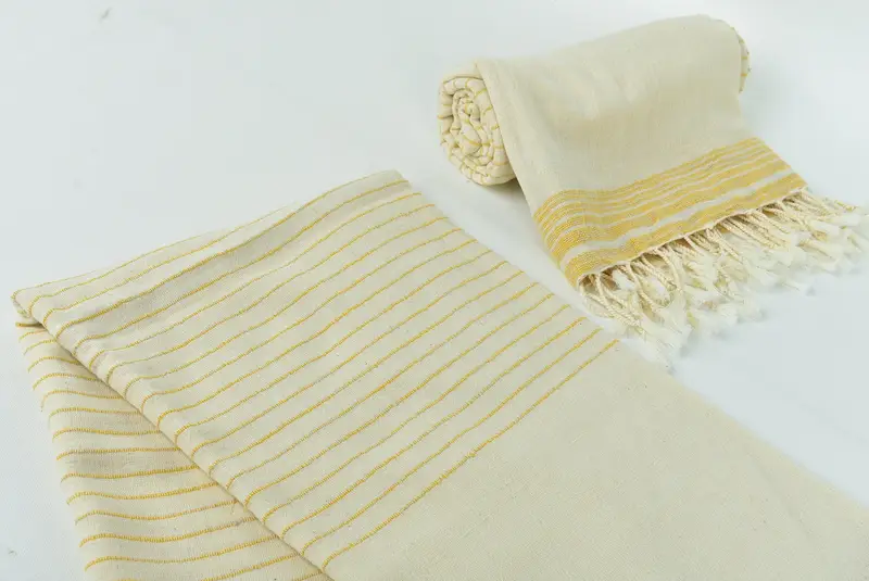Handmade Gift, Home Gift, Bridesmaid Gift, Personalized Turkish Towel, Sand-resistant Turkish towel for travel, 68x36 Cotton Striped Towel - 7