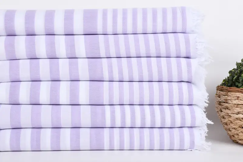 Turkish towel, 68x40 Cotton Striped Towel, Personalized Turkish Towel, Yoga Towel, Bachelor Gifts, Unique Gift, First Wedding Anniversary Gift - 2