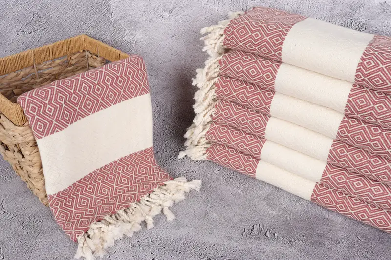 Turkish towel bulk order for wedding gifts, 68x38 Cotton Diamond Towel, Best Friend Gift, Unique Gift, Gift For Her, Bachelorette Party Gifts - 3