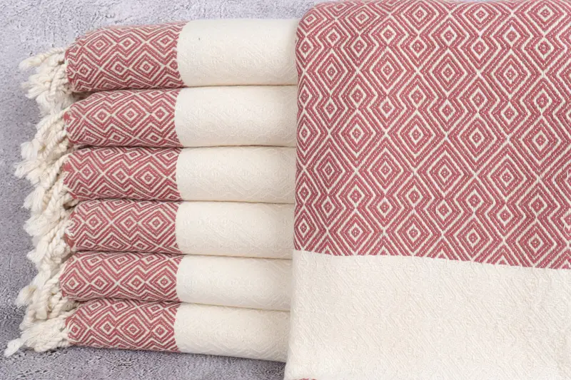 Turkish towel bulk order for wedding gifts, 68x38 Cotton Diamond Towel, Best Friend Gift, Unique Gift, Gift For Her, Bachelorette Party Gifts - 1
