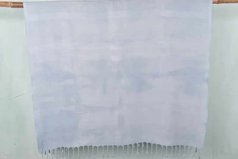 Beach Towel Personalized Turkish Cotton Ice Blue Tie Dye, 36x67 Inches