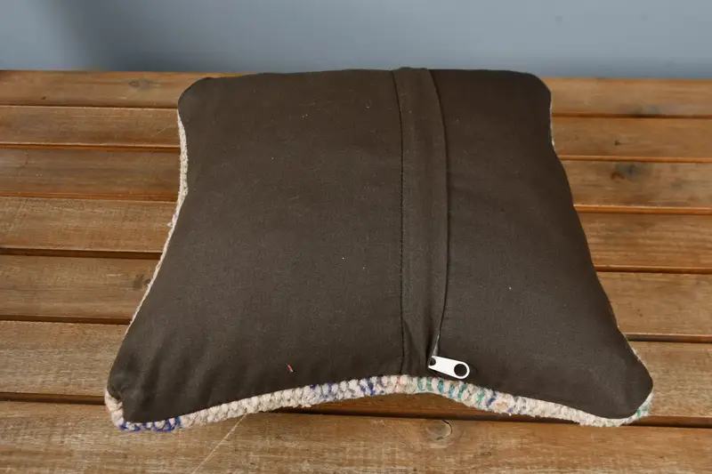 Turkish Pillow, Cushion, Boho Pillow, Handmade Kilim Cushion, 12x12 Orange Cushion, Retro Pillow Sham, Bolster Pillow Case - 5