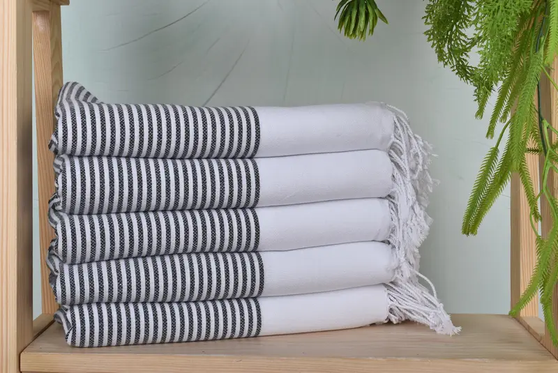Bridesmaid Favors, Soft towel, 70x40 Cotton Striped Towel, Quick-drying cotton Turkish beach towel, Bachelorette Party Gift, Wedding Gifts Towel - 1