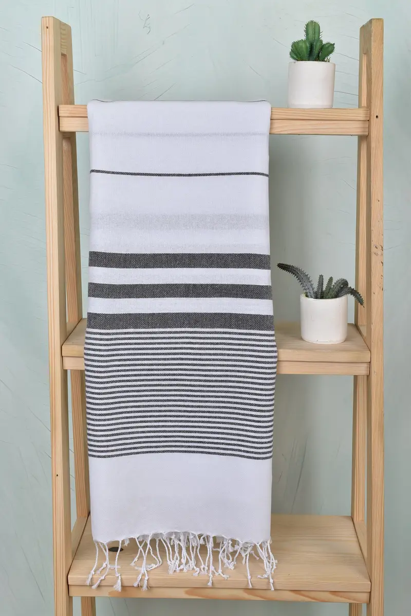 Bridesmaid Favors, Soft towel, 70x40 Cotton Striped Towel, Quick-drying cotton Turkish beach towel, Bachelorette Party Gift, Wedding Gifts Towel - 8