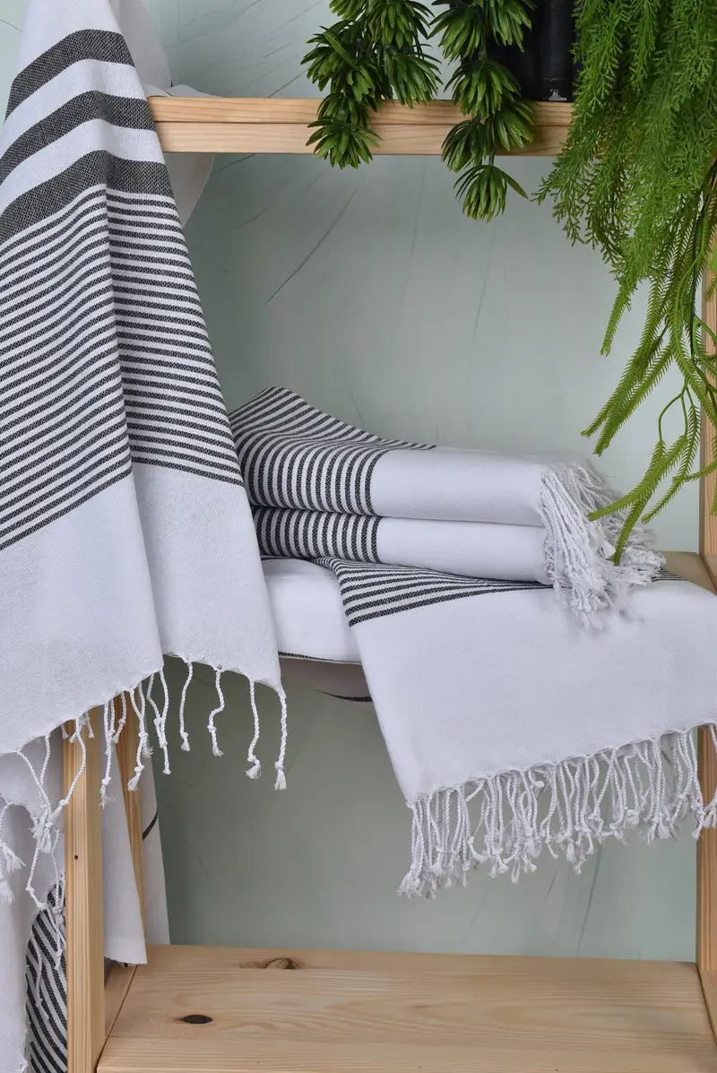 Bridesmaid Favors, Soft towel, 70x40 Cotton Striped Towel, Quick-drying cotton Turkish beach towel, Bachelorette Party Gift, Wedding Gifts Towel - 6