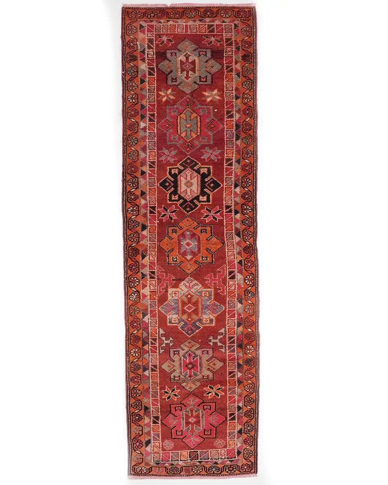 Turuncu Ombré Halı, 2,9x9,9 ft Canlı Yaşam Alanı