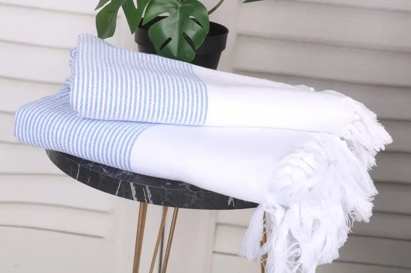 Gift For The Home Decor, Home Gift, Guest Towel, Bachelorette Gifts, Best Friend Gift, 70x40 Cotton Striped Towel, Beach towel, Organic Beach Towel - 3