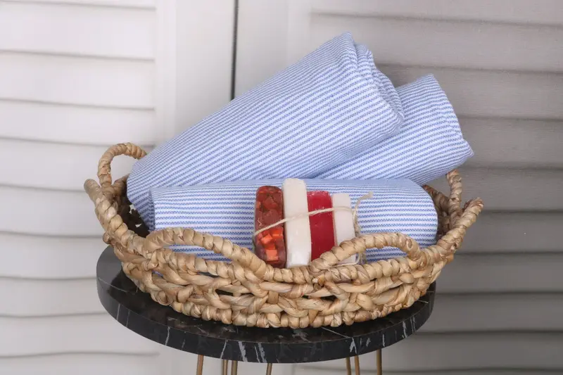 Gift For The Home Decor, Home Gift, Guest Towel, Bachelorette Gifts, Best Friend Gift, 70x40 Cotton Striped Towel, Beach towel, Organic Beach Towel - 4