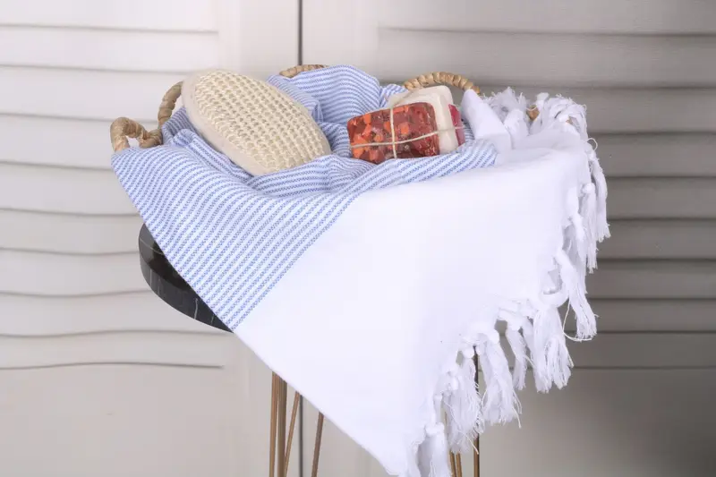 Gift For The Home Decor, Home Gift, Guest Towel, Bachelorette Gifts, Best Friend Gift, 70x40 Cotton Striped Towel, Beach towel, Organic Beach Towel - 2