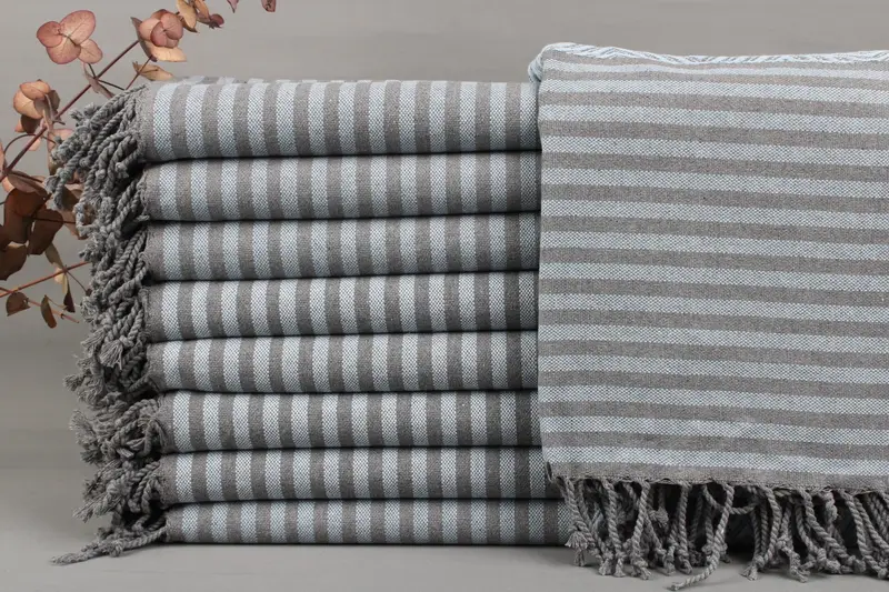 Wholesale Organic Cotton Beach Towel Beige, 40x67 Inches