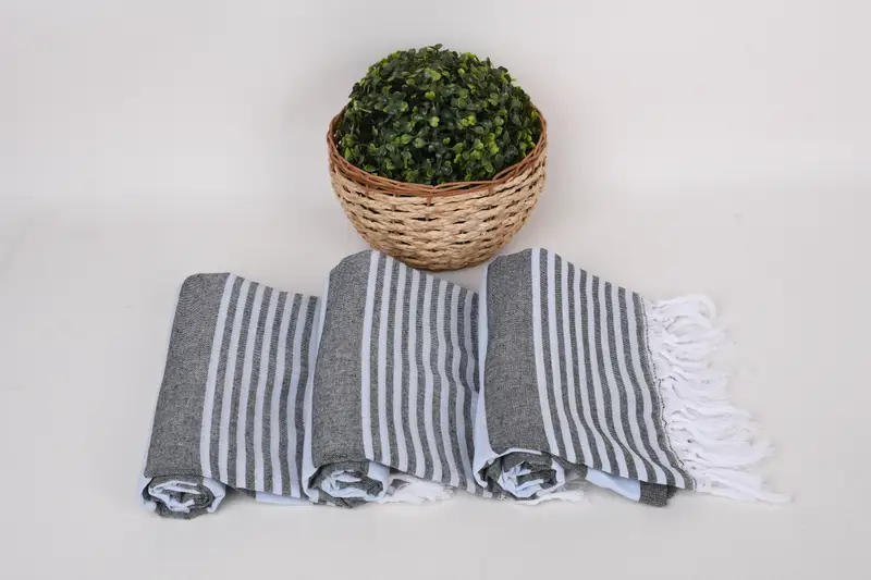 Personalized Bridesmaid Gift, Turkish bath towel, Bachelor Party Favors, Wedding Anniversary Gift, Wedding Gift, 68x36 Cotton Striped Towel - 8