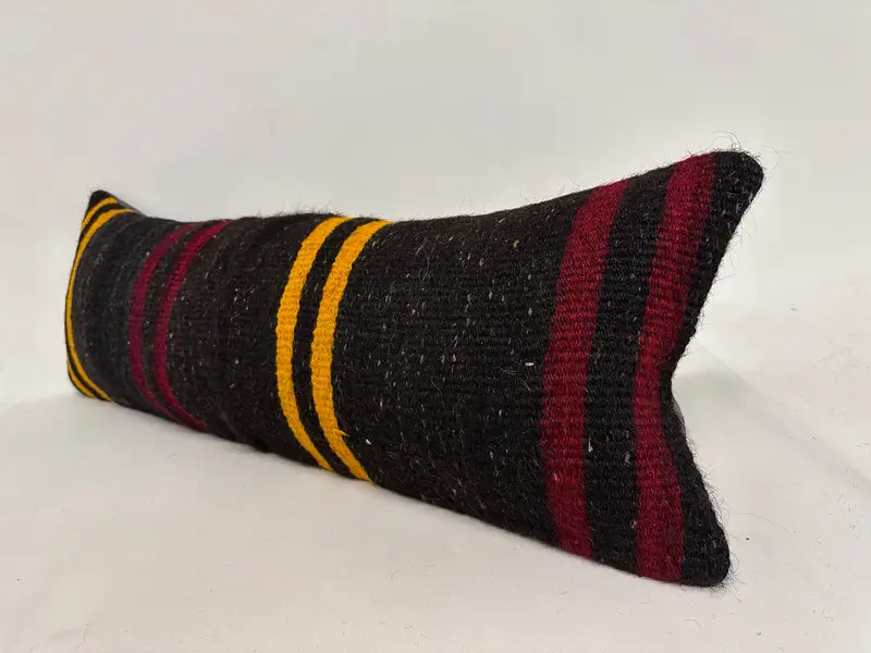 Kilim Pillow Cover, Rustic Pillow Case, 12x36 Brown Pillow Case, Vintage Pillow, Vintage Kilim Throw Pillow, Pillow Sham, Ottoman Cushion Cover - 3