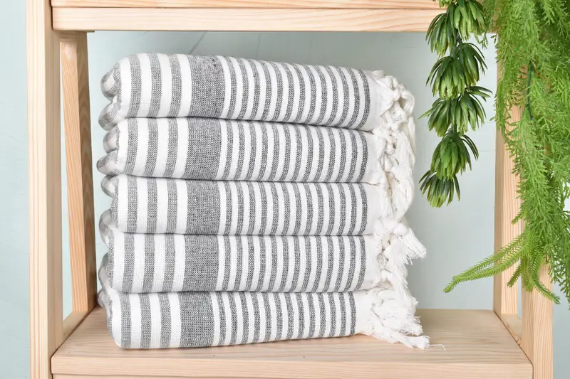 Fouta towel, 68x40 Cotton Striped Terry Towel, Bachelor Bachelorette Party Favors, Merry Christmas Gifts, Organic Towel, Large Turkish Towel - 2
