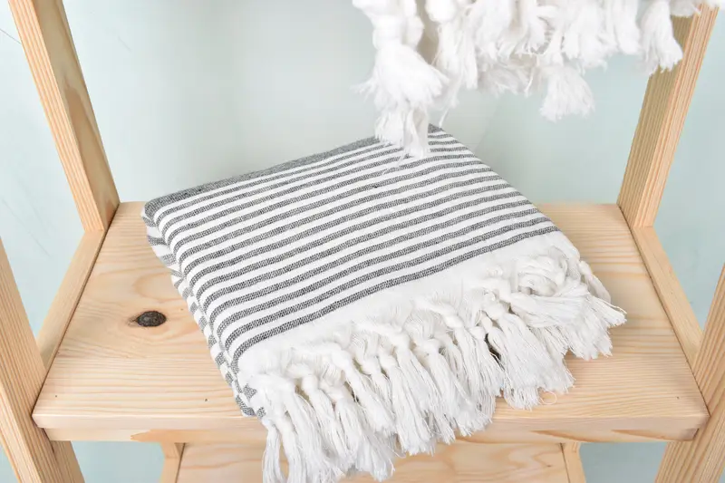 Fouta towel, 68x40 Cotton Striped Terry Towel, Bachelor Bachelorette Party Favors, Merry Christmas Gifts, Organic Towel, Large Turkish Towel - 5