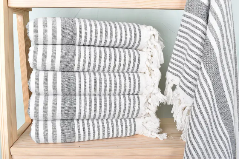 Fouta towel, 68x40 Cotton Striped Terry Towel, Bachelor Bachelorette Party Favors, Merry Christmas Gifts, Organic Towel, Large Turkish Towel - 1