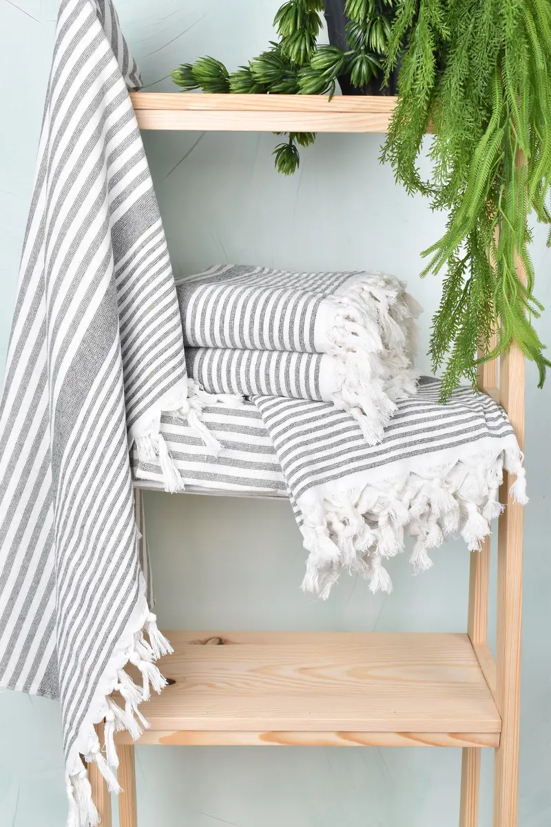 Fouta towel, 68x40 Cotton Striped Terry Towel, Bachelor Bachelorette Party Favors, Merry Christmas Gifts, Organic Towel, Large Turkish Towel - 6