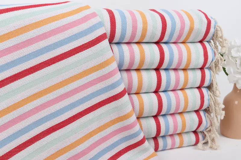 Bachelor Party Favors, 68x36 Cotton Striped Towel, Summer Towel, Monogram Turkish Towel, Custom Towel Beach, Bachelorette Party Gifts, Beach towel - 1
