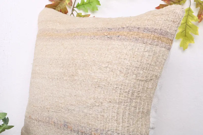 Pillow for Couch, Custom Cushion Case, Cushion, Vintage Kilim Pillow, Turkish Pillow, Bohemian Cushion Cushion Cover, 20x20 Beige Cushion Cover - 5
