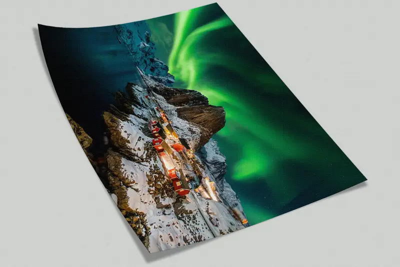 Custom Wall Paper,Northern Lights Landscape,3d Wall Paper,Modern Wall Paper,Norway Wall Art,View Mural, - 6